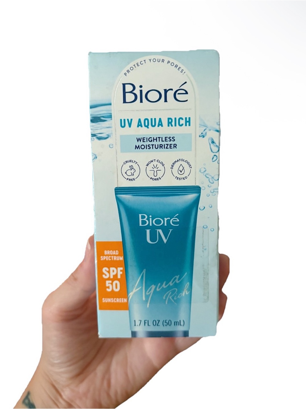 Biore UV Aqua Rich Weightless Moisturizer SPF 50 Sunscreen